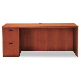 HON Products   HON   Park Ave Veneer Left Pedestal Credenza, 72 x 24 x 29 1/2, Henna Cherry   Sold As 1 Each   Luxury and style for executive offices.   High quality wood veneer with a handsome finish.   Full extension locking drawers operate on whisper qu