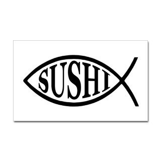 Sushi Fish Rectangle Decal by brainburst