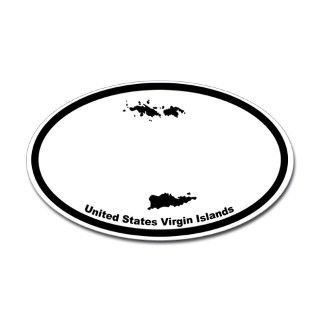 US Virgin Islands Outline Oval Decal by cowboy2023