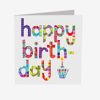 sparkly birthday card by square card co