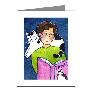 LIBRARY CAT No. 22Blank Note Cards (Box of 10) by susanfaye