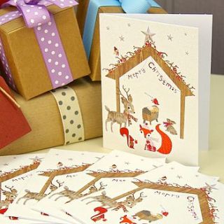 pack of stable scene christmas cards by lisa angel homeware and gifts