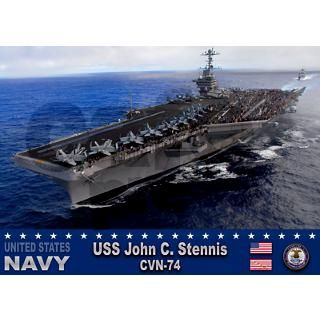 USS John C. Stennis CVN 74 Rectangle Decal by usanavypride