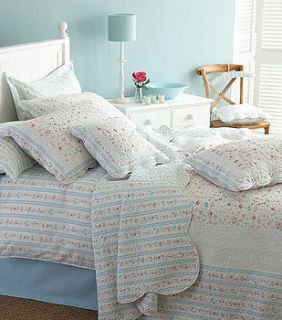 ditsy rose quilted bedspread by naive