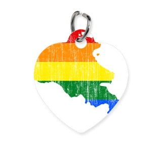 Armenia Rainbow Pride Flag And Map Pet Tag by RainbowPrideFlagandMapAged