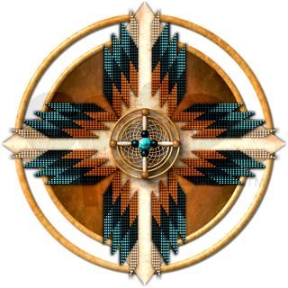Native American Mandala 02 Keychains by naumaddicarts