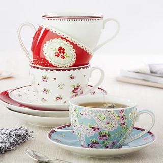 french cafe tea cup and saucer by the contemporary home