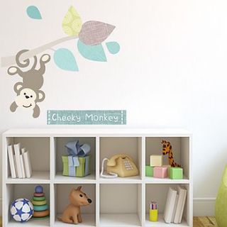 monkey branch fabric wall stickers by littleprints