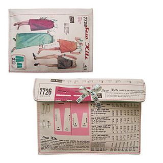 'vintage sewing pattern' make up bag by this is pretty