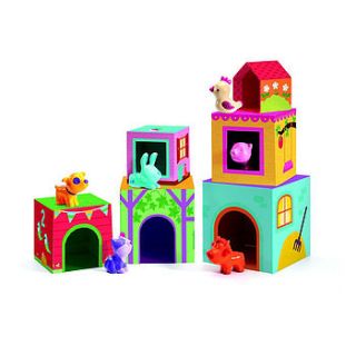 set of stacking blocks with animals by little baby company