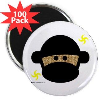 Sock Monkey Ninja 2.25 Magnet (100 pack) by sockmonkeyninja