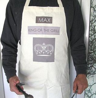 personalised mens 'king of the grill' apron by tilliemint loves