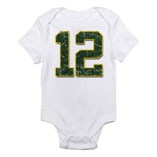 12 Aaron Rodgers Packer Marbl Infant Bodysuit by wylddesyns