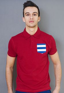 men's stripe pocket polo shirt by not for ponies