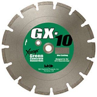 MK Diamond 159619 GX 10 Extreme 12 Inch Wet Cutting Diamond Segmented Saw Blade with 1 Inch Arbor for Green Concrete    