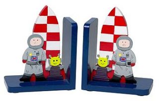 spaceman handpainted bookends by when i was a kid