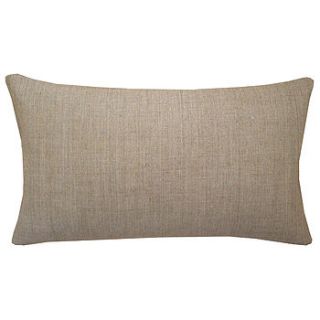 gentlemans moustache beige linen cushion long by acacia design