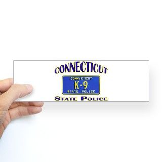 Connecticut State Police Bumper Sticker by militaryandpoliceshop