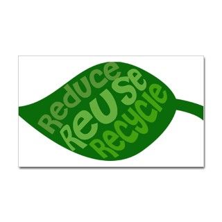 Reduce Reuse Recycle Rectangle Decal by ellesplanet