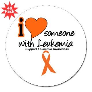 I Love Someone w/Leukemia Round Sticker by hopeanddreams