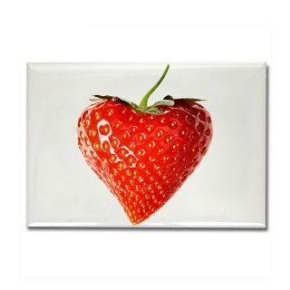 Strawberry Heart Rectangle Magnet by MrPsTeesandAccessories