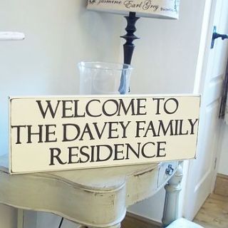 personalised vintage style art sign by potting shed designs