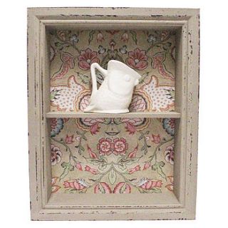 floral vintage style box shelf by lindsay interiors