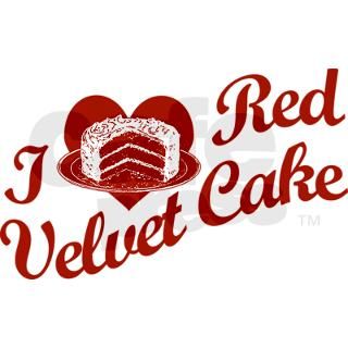 i love red velvet cake.png Square Sticker 3 x 3 by trendyteeshirts