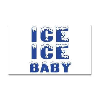 Ice Ice Baby Retro 80s Rectangle Decal by timewarp_tshirt