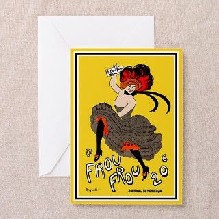 Cappiello Frou Frou Greeting Cards (Pk of 10) by LindaEddy