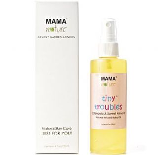 tiny troubles calendula and almond baby oil by mama nature