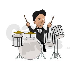 Cartoon drummer Keychains by MaxiHarmony