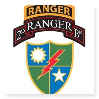 2nd Ranger Bn with Ranger Tab Rectangle Sticker by Admin_CP439612