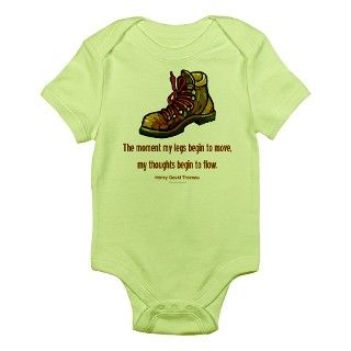 Thoreau Quote Hiking Infant Bodysuit by greenneighbor