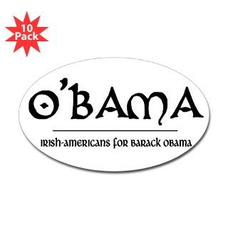 Irish Americans for Obama I Oval Sticker (10 pk) by oonaghoriginal