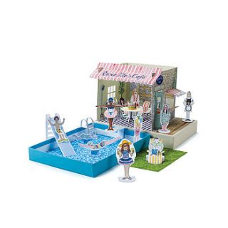 pool party or fashion show colouring kit by oskar & catie