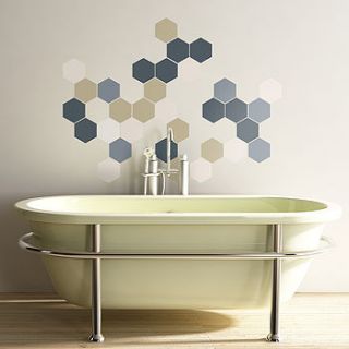 geometric hexagons wall stickers by the binary box