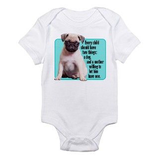 Pug, Child, Mother   Infant Bodysuit by poochplace