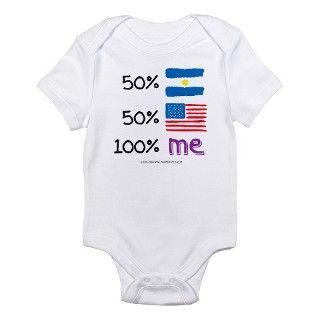 Argentina/USA Flag Design Infant Bodysuit by soupertees