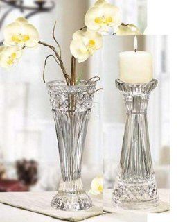 Fifth Avenue Crystal Vase/ Pillar Holder 10 "  Patio, Lawn & Garden