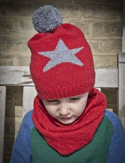 cashmere hat with star was £28 by olivier baby & kids