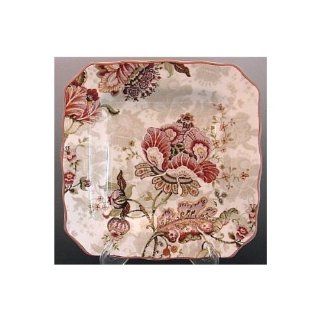 222 Fifth Gabrielle Cream Salad Plate Square Kitchen & Dining