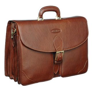 'tomacelli' large leather briefcase by maxwell scott leather goods