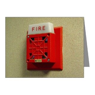 Fire Alarm Note Cards (Pk of 10) by schuminweb