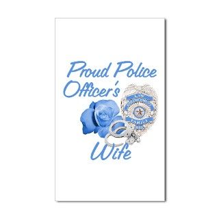 Blue Rose Police Wife Rectangle Decal by policeshop