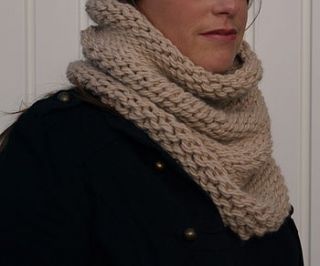 hand knitted alpaca snood by the forest & co