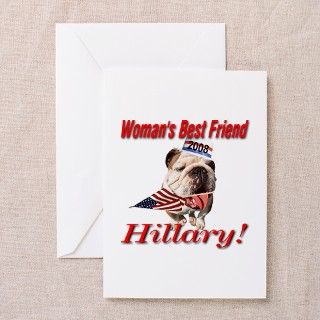 Womans Best Friend Hillary 2 Greeting Cards (Pk o by bytelandart