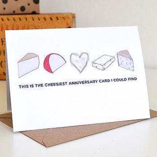 cheesy birthday or anniversary card by becka griffin illustration