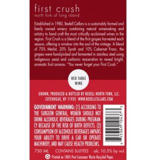 2011 Bedell First Crush Red Blend 750 mL Wine