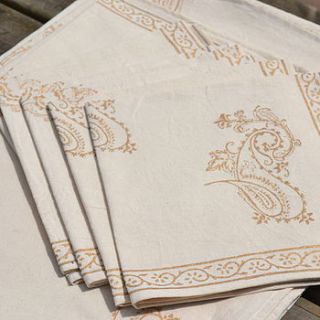 set of napkins gold, french blue or grey by the fairground